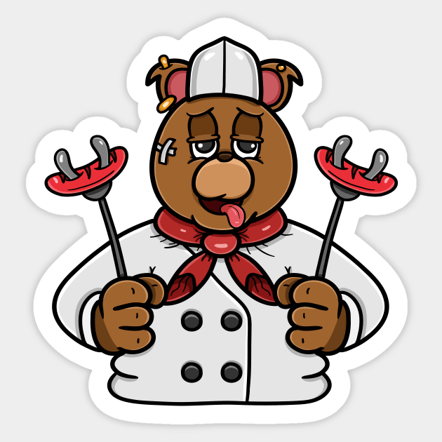 Bear Head Chef Cartoon Sticker by tedykurniawan12